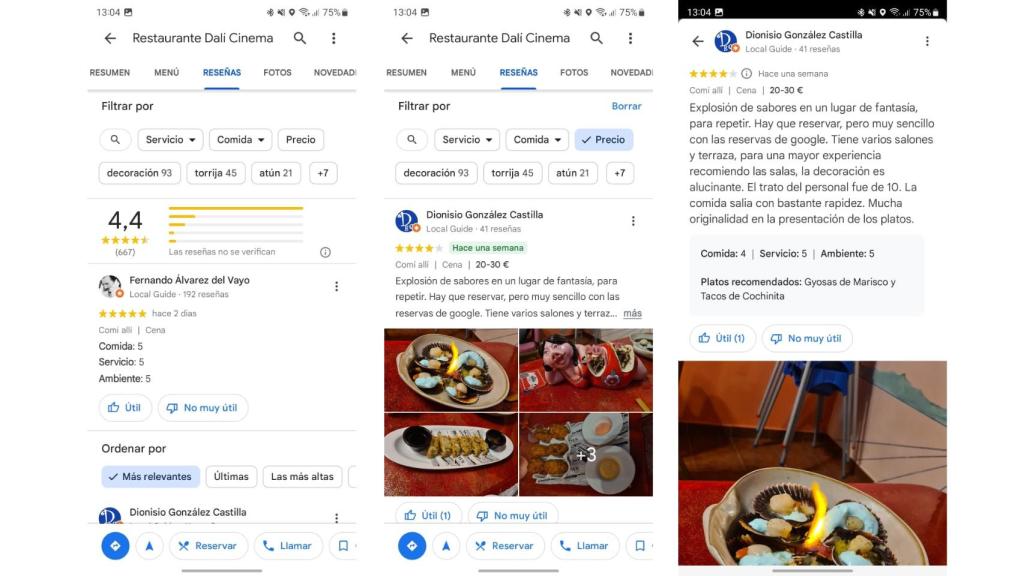 Reseña en Google Maps