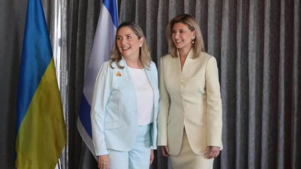 Olena Zelenska y Michal Herzog el pasado mes de junio en Tel Aviv.