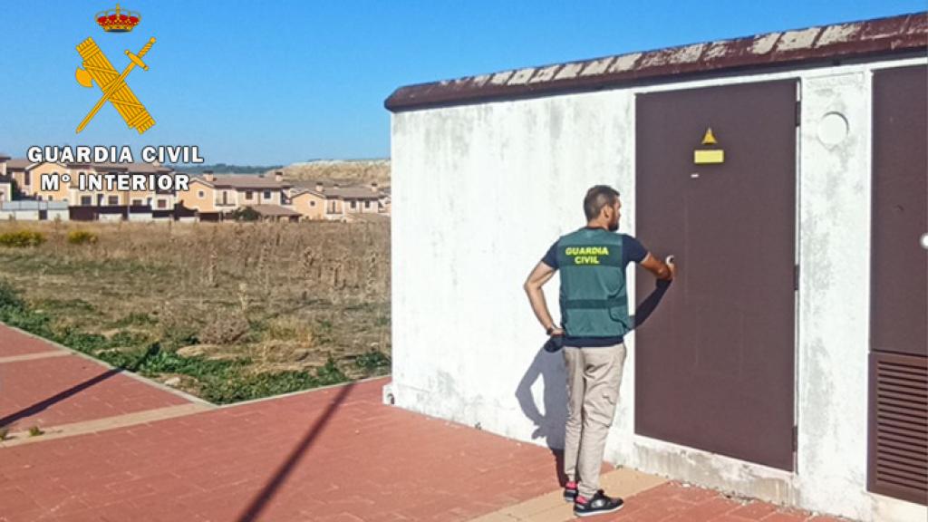 Transformadores eléctricos de la urbanización de Fuensaldaña donde se ha producido el robo