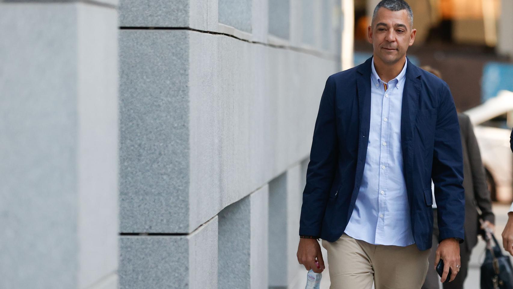 Rubén Rivera, a su llegada este martes este martes a la Audiencia Nacional en Madrid.