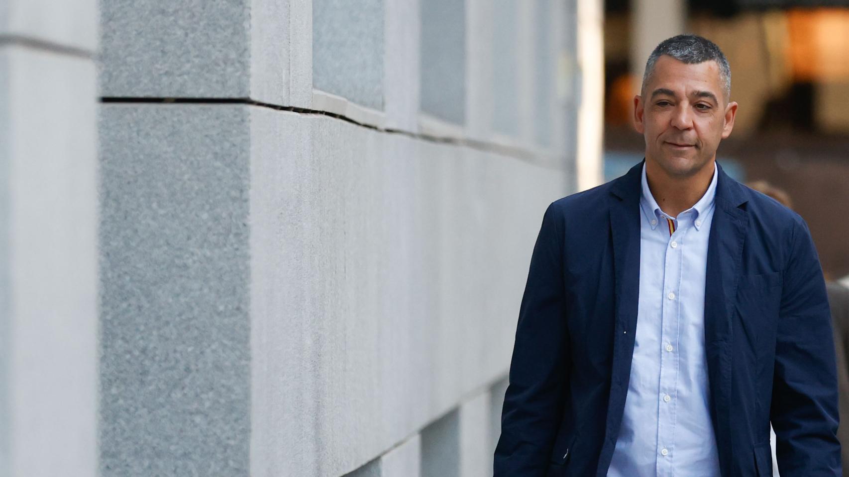 Rubén Rivera, a su llegada este martes este martes a la Audiencia Nacional.