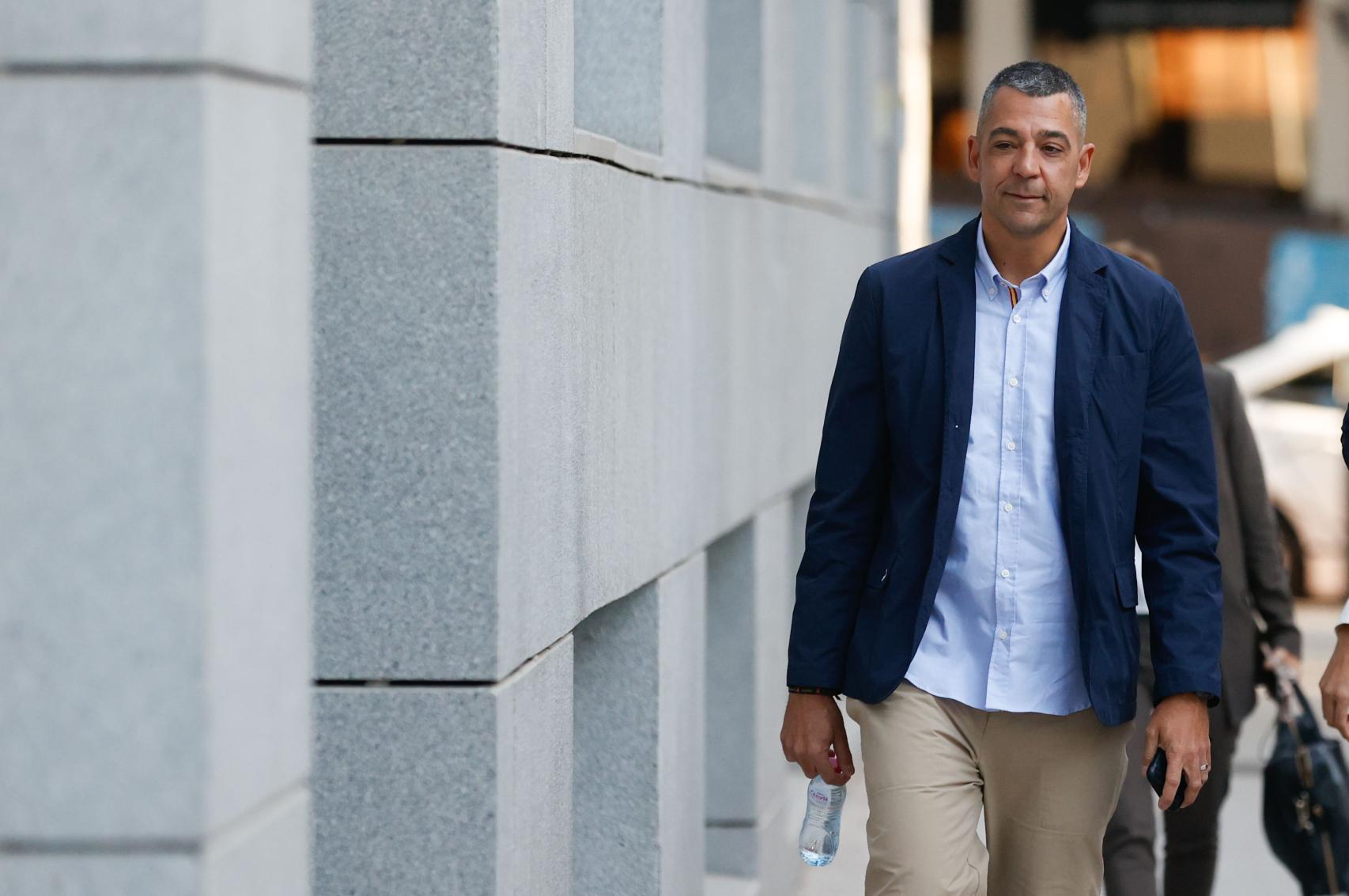 Rubén Rivera, a su llegada a la Audiencia Nacional en Madrid,