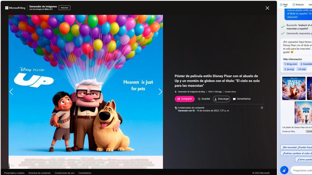 Así se crea una imagen en Bing