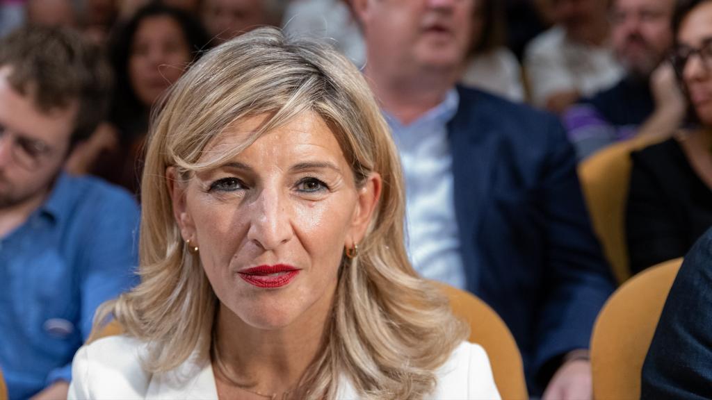 La ministra de Trabajo y Economía Social y líder de Sumar, Yolanda Díaz, este martes en Barcelona.