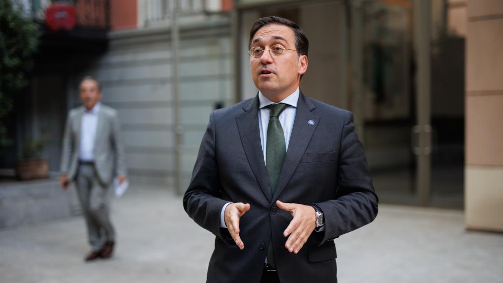José Manuel Albares, ministro de Exteriores, tras la reunión extraordinaria del Consejo sobre el ataque de Hamás a Israel.