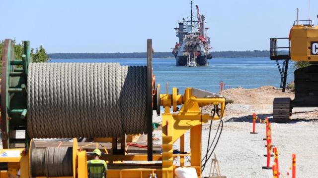 Imagen del gasoducto Balticconector en Estonia.