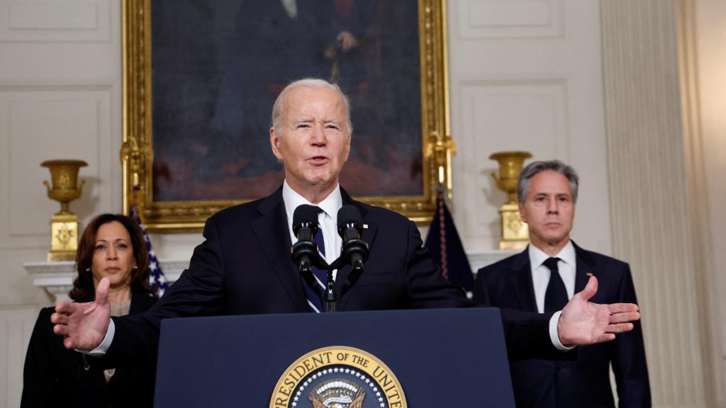 Joe Biden habla a la nación desde la Casa Blanca por la guerra entre Israel y Hamás.