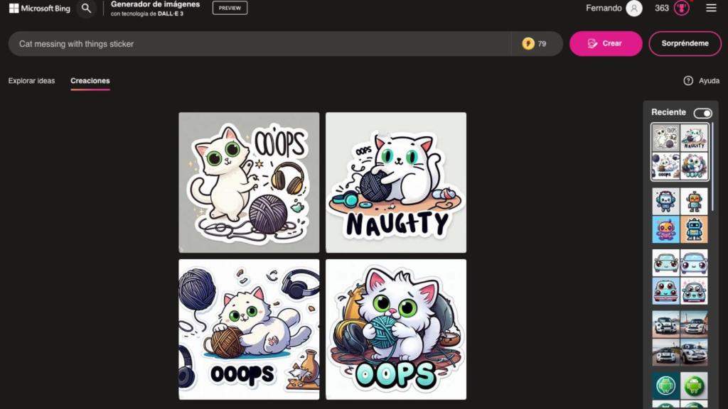 Stickers de un gato liándola parda