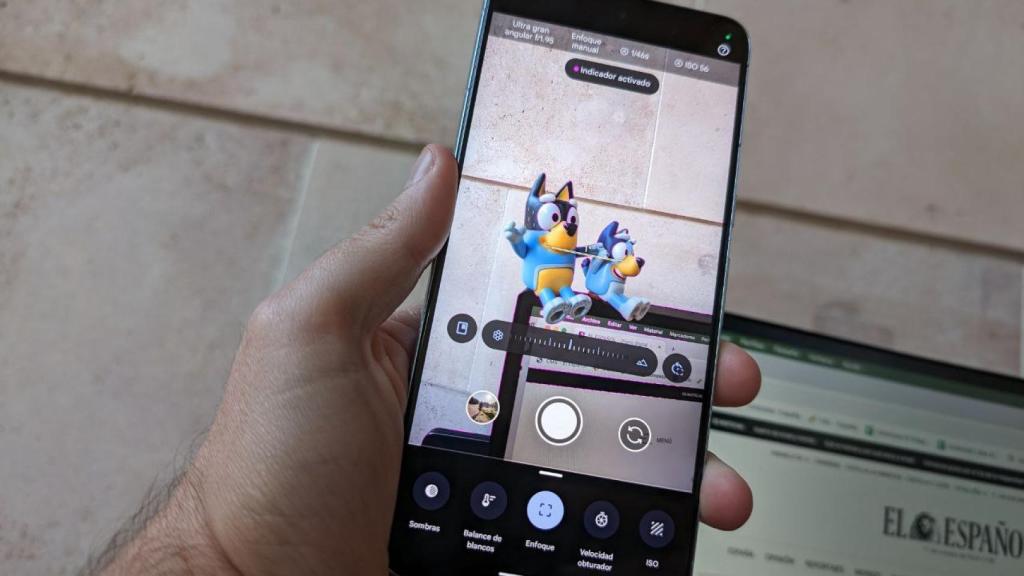 Indicador de enfoque en el Pixel 8 Pro