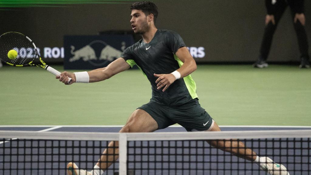 Carlos Alcaraz durante el Masters 1.000 de Shanghái