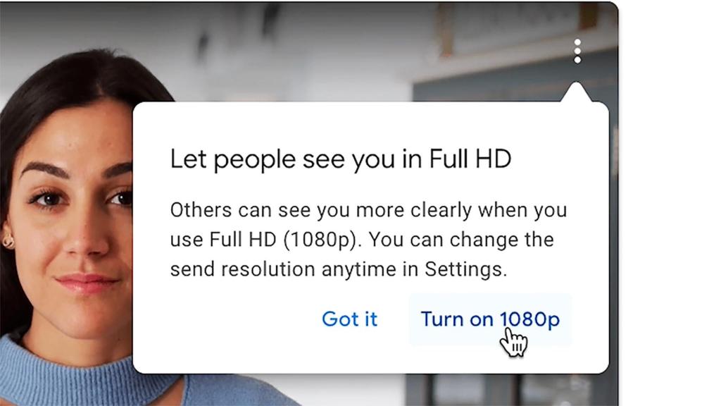 Google Meet a 1080p en versión web