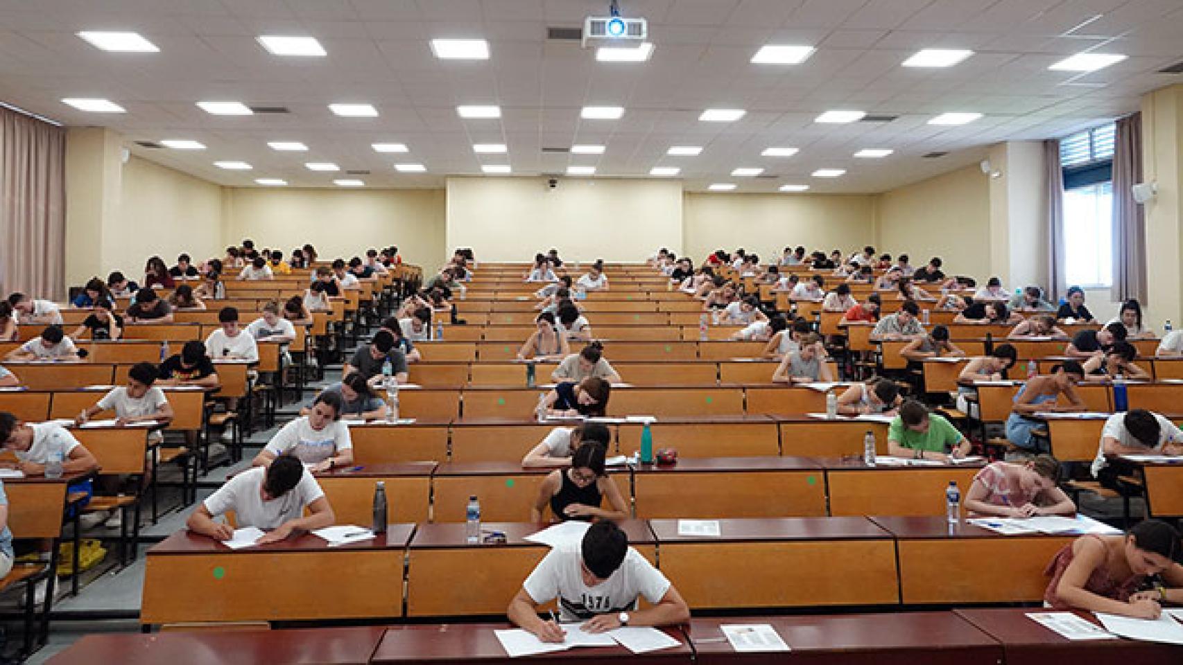 Un aula de la Universidad de Málaga.