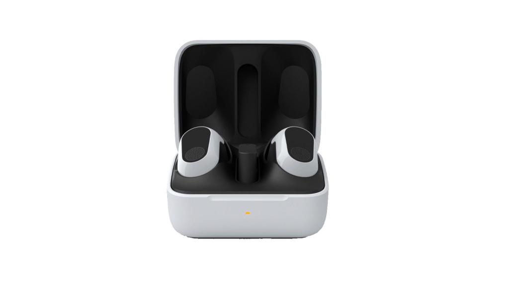 Los auriculares Sony Inzone Buds en el estuche de carga.