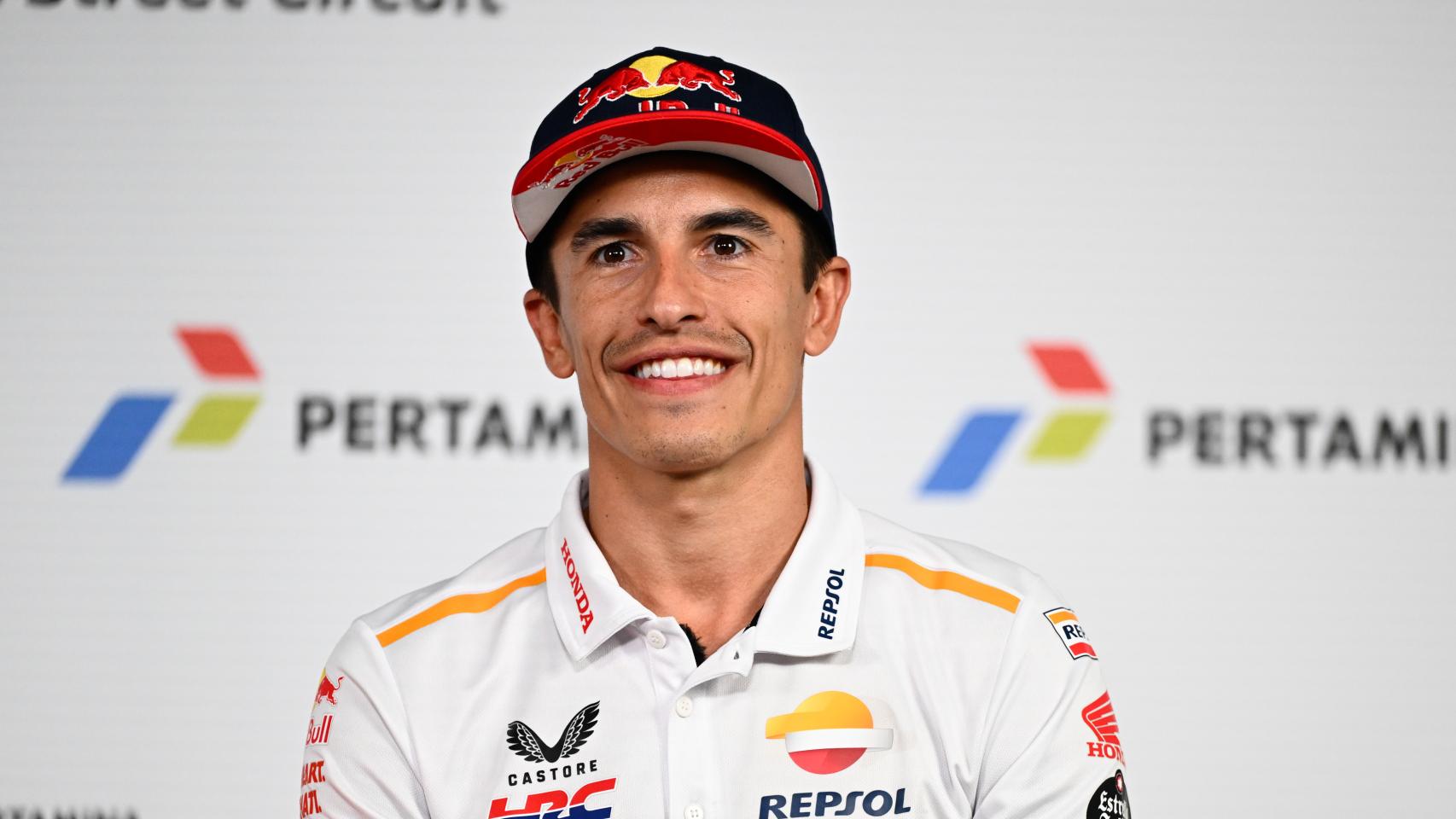 Marc Márquez, en la conferencia de prensa del Gran Premio de Indonesia.