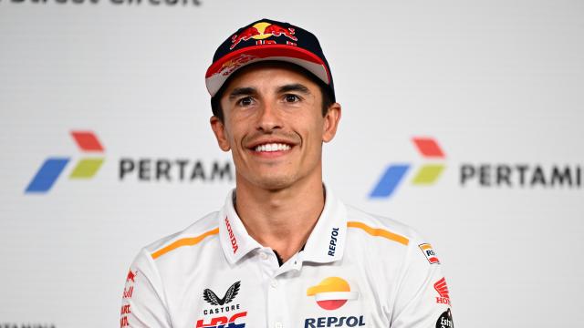 Marc Márquez, en la conferencia de prensa del Gran Premio de Indonesia.