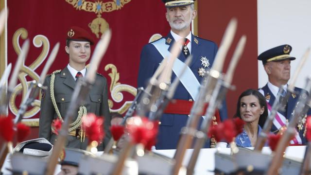 El rey Felipe durante los actos del Día de la Hispanidad.