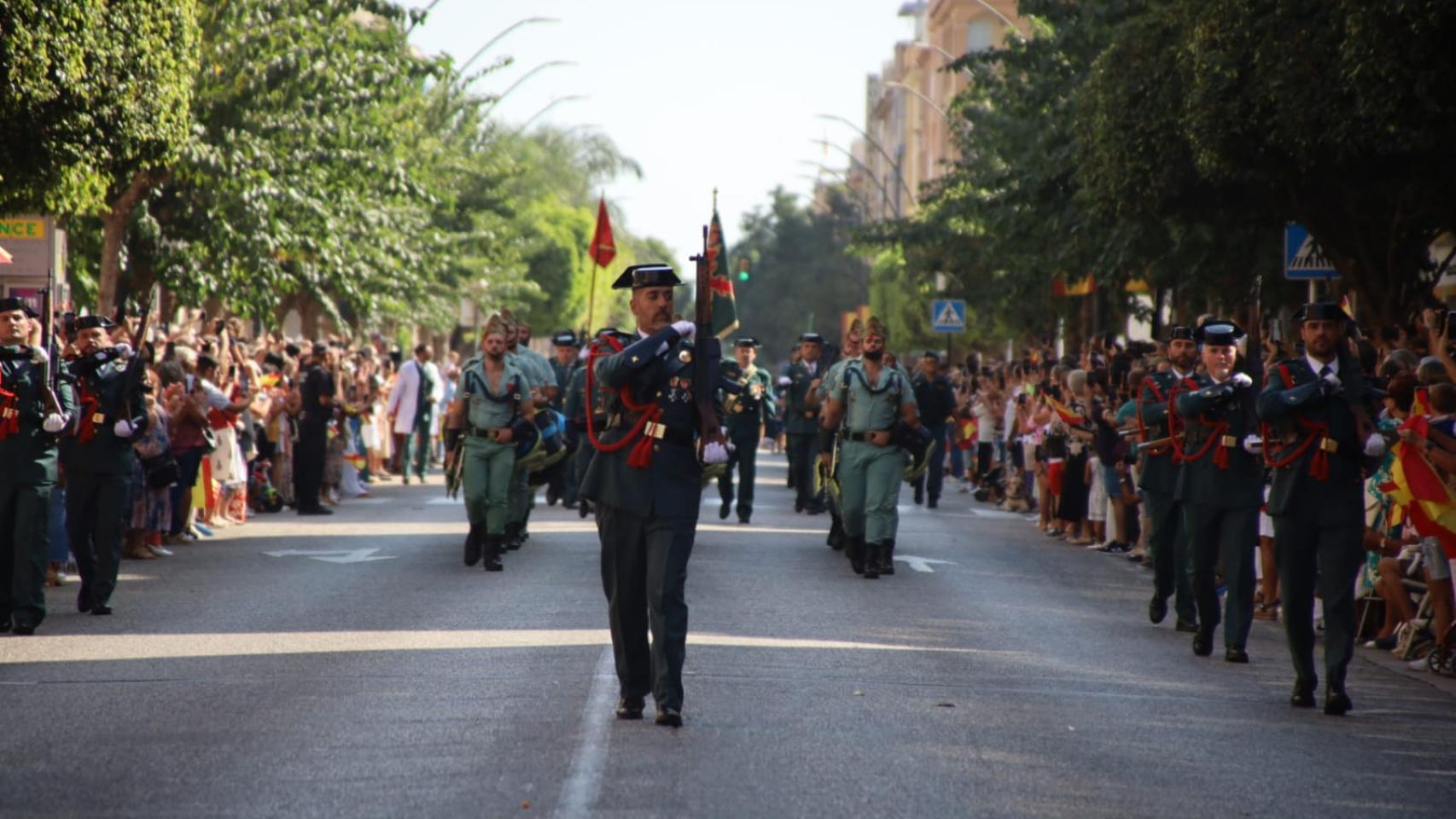 Un momento del desfile en Rincón de la Victoria.