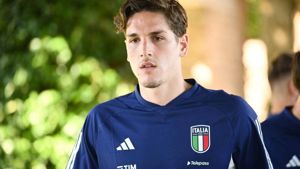 Nicolò Zaniolo, durante una concentración con Italia.