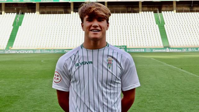 Álvaro Prieto, durante un acto con el Córdoba.