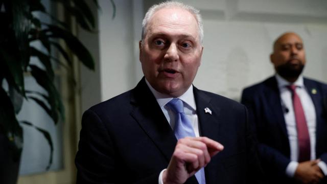 El republicano Steve Scalise tras anunciar que retira su candidatura.