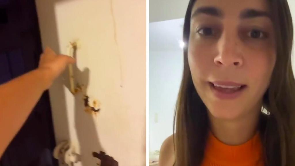 Dos capturas del vídeo que se ha hecho viral.