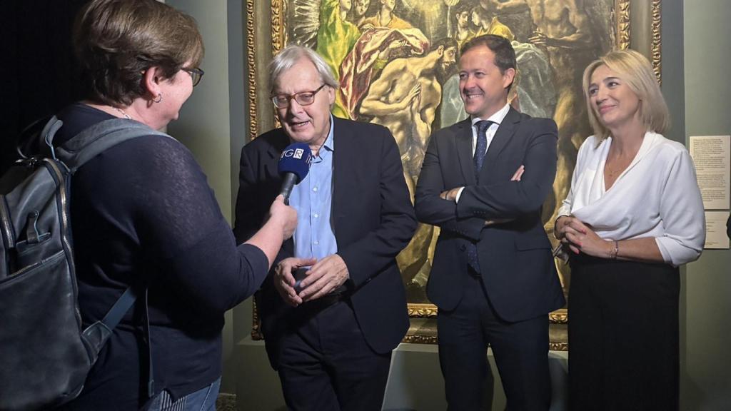 Carlos Velázquez e Inés Cañizares, en la exposición de El Greco en Milán