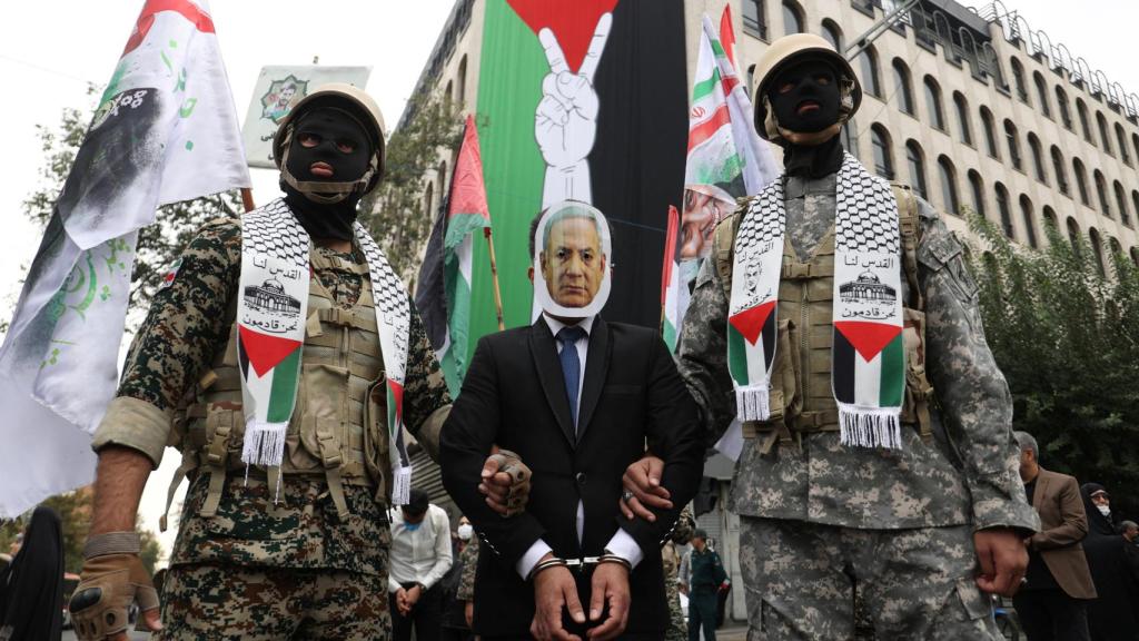 Manifestantes en Teherán protestan contra Israel