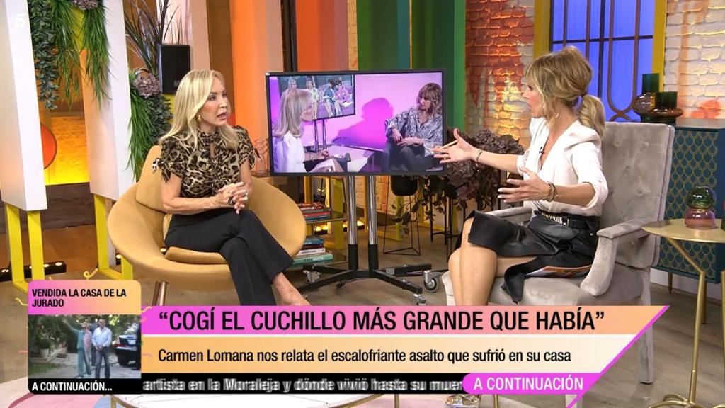 Carmen Lomana y Emma García en 'Fiesta'.