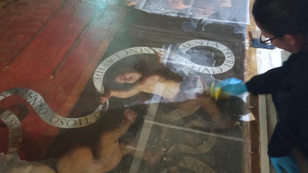 Imagen del lienzo La Inmaculada Concepción y los Jurados de Valencia. EE