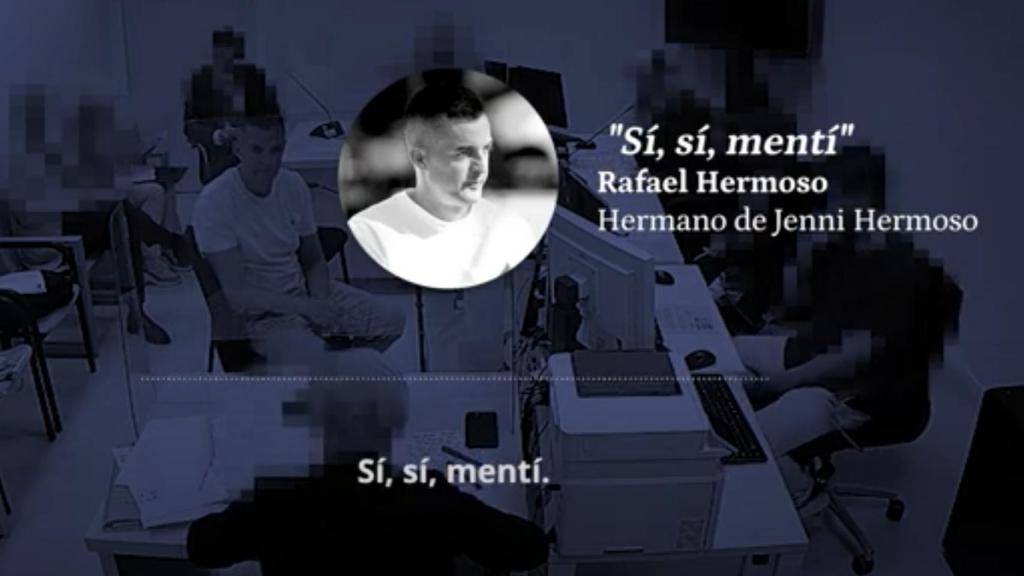 Momento de la declaración del hermano de Jenni Hermoso.