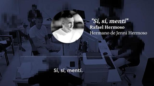 Momento de la declaración del hermano de Jenni Hermoso.