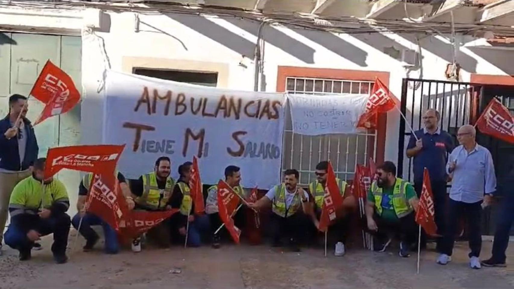 Huelga de los trabajadores de TMS.
