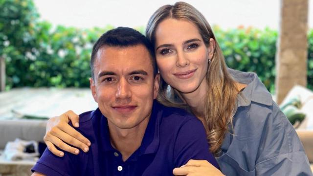 Lavinia Valbonesi junto a Daniel Noboa, en una imagen publicada en su perfil de Instagram.