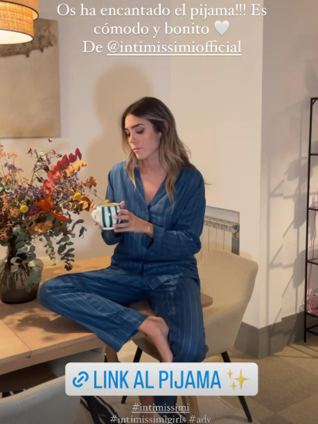 Anna Ferrer Padilla con un pijama de Intimissimi.