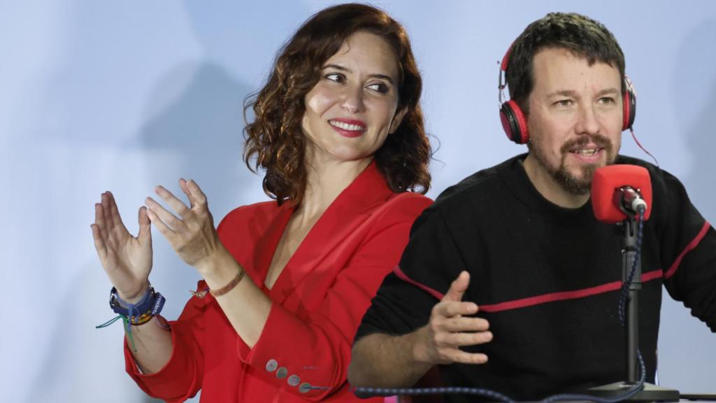 Isabel Díaz Ayuso y Pablo Iglesias, en un montaje de JALEOS.