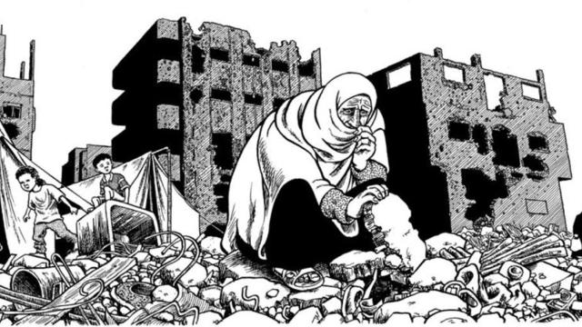 Una viñeta de Joe Sacco