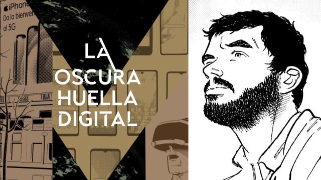 La portada del último libro de Philippe Squarzoni junto a un autorretrato.