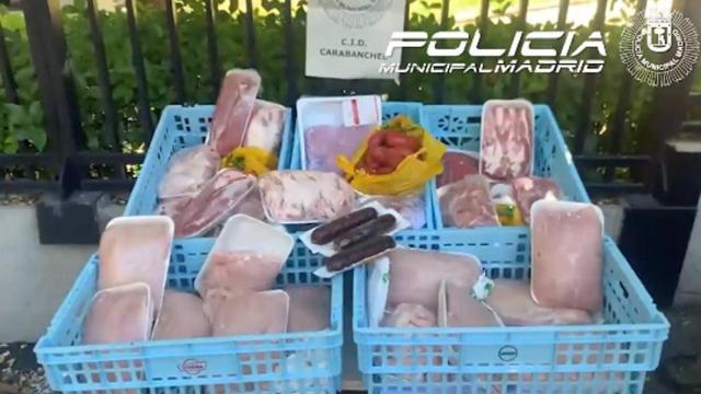 Una imagen de la carne contaminada.