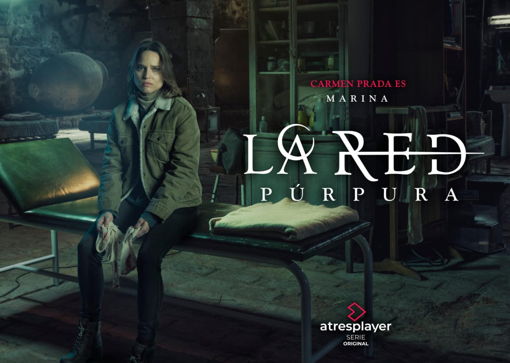 Cartel promocional de 'La red púrpura', con Carmen Prada en el papel de Marina