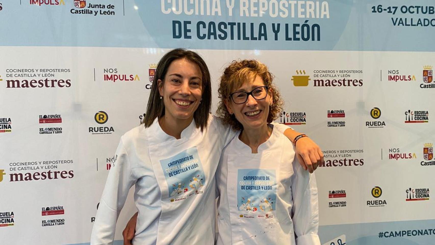 Sara Cámara Fernández y Begoña Río Gómez, ganadoras del campeonato de Cocina y Repostería de Castilla y León
