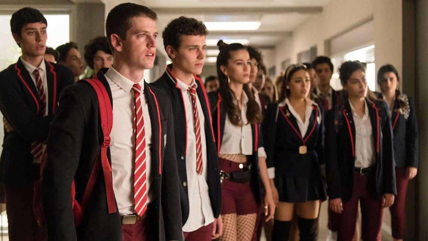 Los personajes de 'Élite' en sus primeras temporadas.