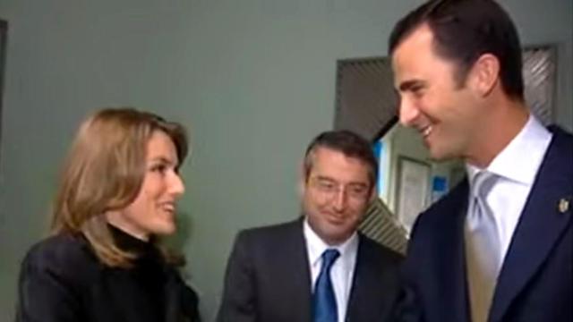 Felipe y Letizia en octubre de 2003 en Oviedo.