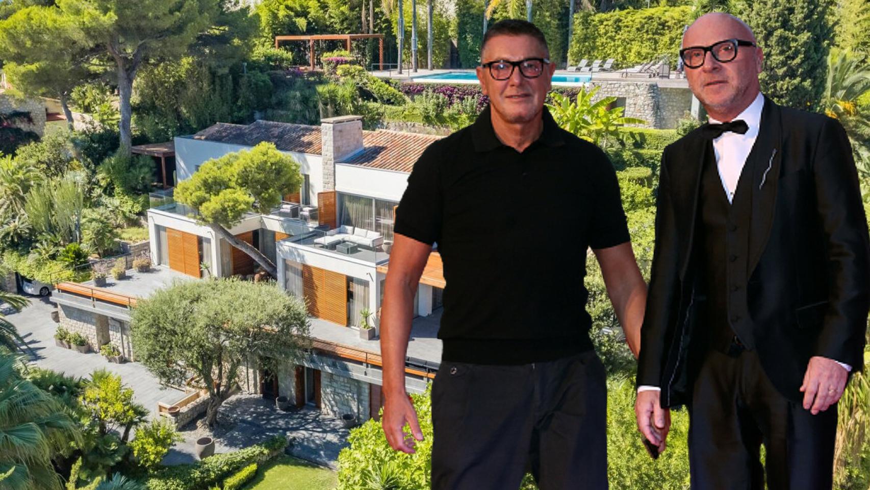 Dolce & Gabban junto a la que fuera su casa, en un montaje de JALEOS.