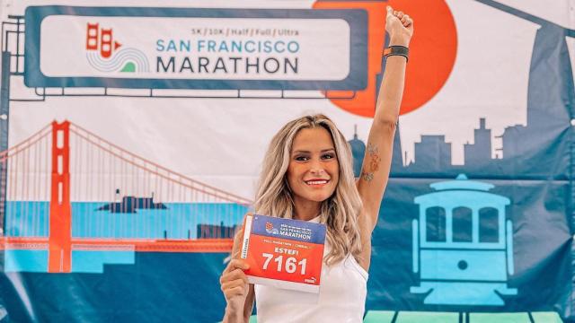 Verdeliss, previo a su maratón en San Francisco.