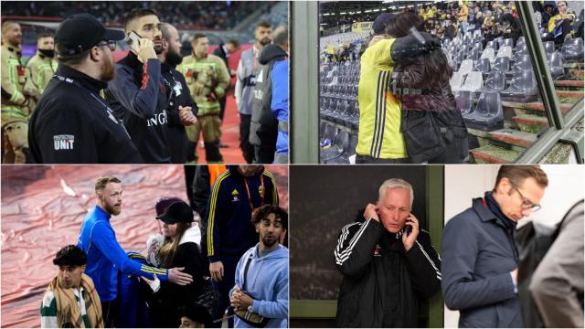 Las escenas del Bélgica - Suecia tras el atentado en Bruselas