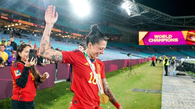 Jenni Hermoso, tras proclamarse campeona del mundo con la Selección