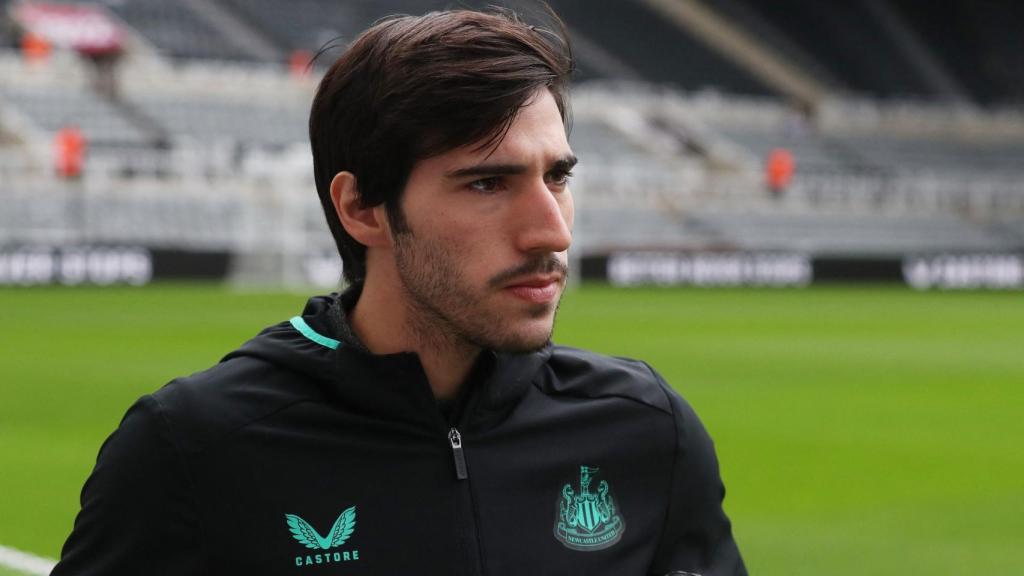 Sandro Tonali, durante una sesión con el Newcastle