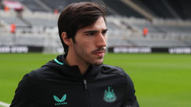 Sandro Tonali, durante una sesión con el Newcastle.