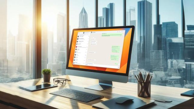 WhatsApp web en un ordenador de sobremesa