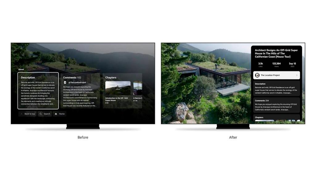 Así queda YouTube en las Smart TVs